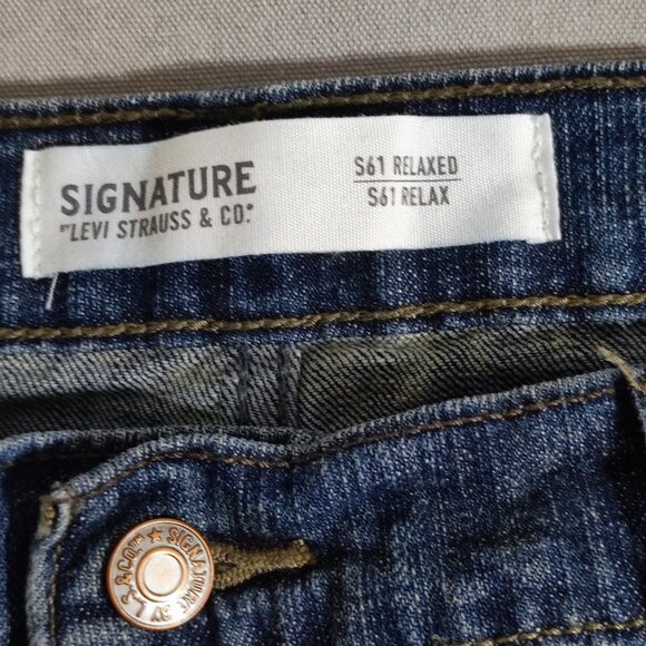 Signature by Levi Strauss jeans men's sz W36/L30 denim blue S61 Relaxed - Picture 6 of 14